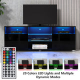 Modern High Gloss LED TV Stand With Storage Cabinet