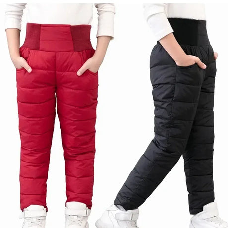 Kids Winter Warm Thicken Down Padded Ski Pants - Omega Lifestyles