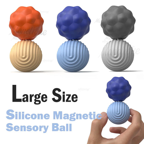 Set of 2 Silicone Magnetic Stress Relief Balls - Omega Lifestyles