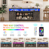 Farmhouse Wood Sliding Barn Door TV Stand Cabinet