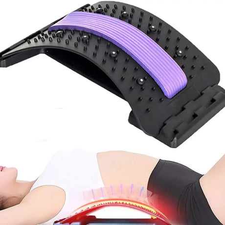 Magnetic Therapy Adjustable Back Stretcher Lumbar Massager - Omega Lifestyles