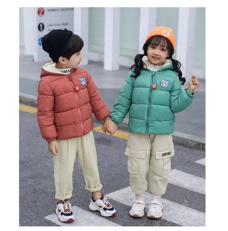 Heavyweight Winter Kids Cartoon Hooded Fleece Jacket - Omega Lifestyles