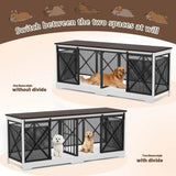 Double Dog Crate Furniture Heavy Duty Chew-Resistant Indoor - Omega Lifestyles