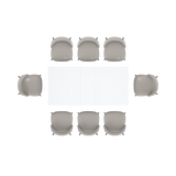 Modern Extendable Wooden Dining Table For 6 To 10 Persons