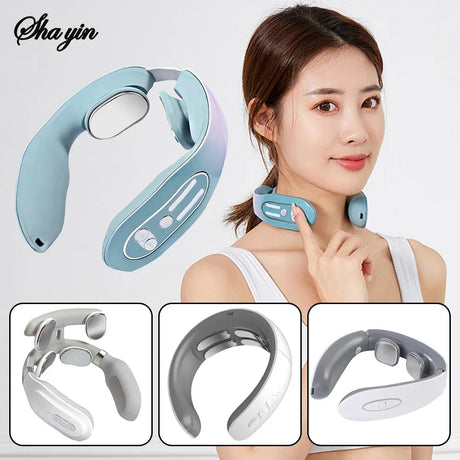 Composite Material Four-Head Neck Heating Vibration Massager - Omega Lifestyles