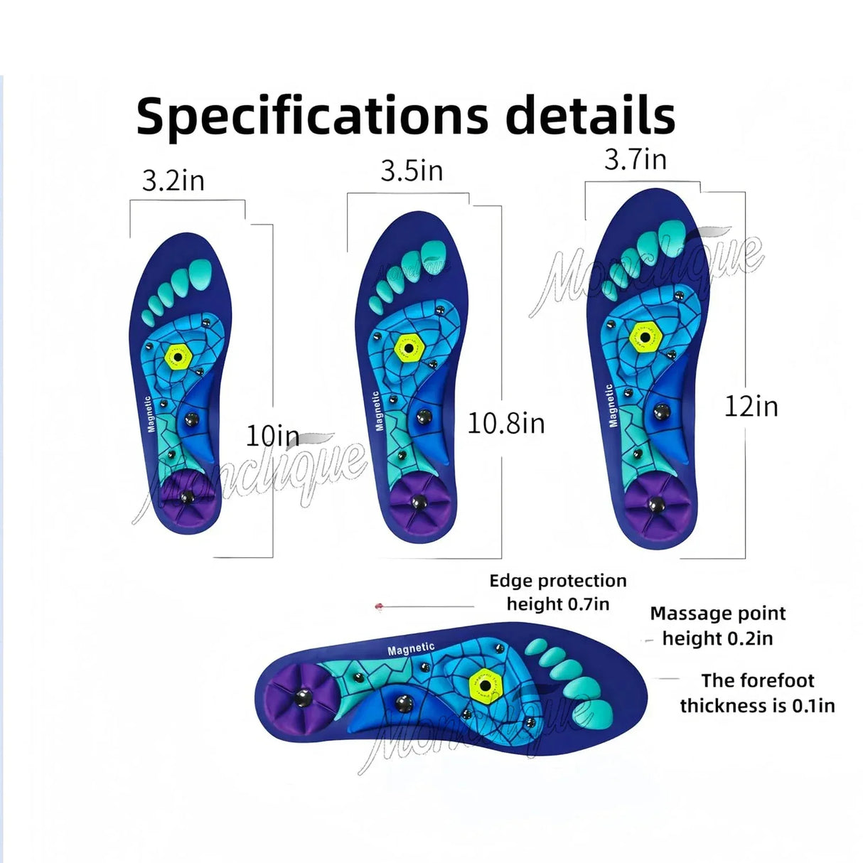 Pair of Magnetic Acupressure Foot Massage Insoles - Omega Lifestyles
