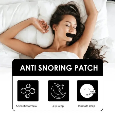 Sleep & Snoring Mouth Tape Gentle Skin-Friendly Adhesive - Omega Lifestyles