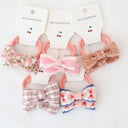 Set Of 10 Floral Bow Elastic Baby Hair Bands - Omega Lifestyles