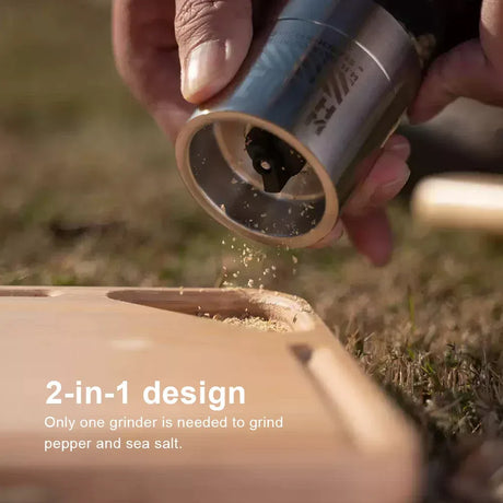 2-Inch Three Tier Stainless Steel Portable Spice Mill - Omega Lifestyles