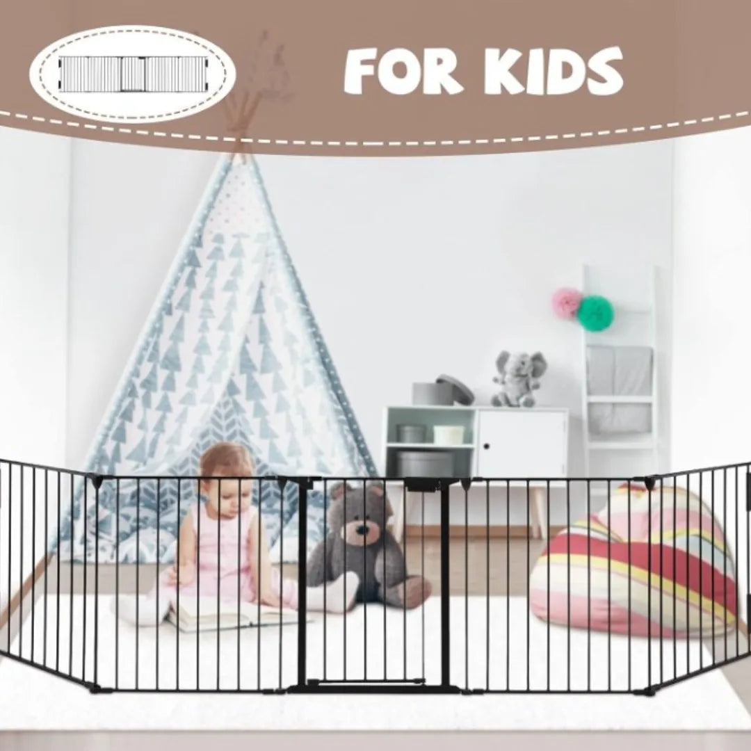 Metal Safety Playpen Multi-Purpose Adjustable 5-Panel Fence