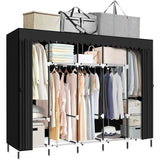 82-Inch Portable Wardrobe Closet With Shelves - Omega Lifestyles
