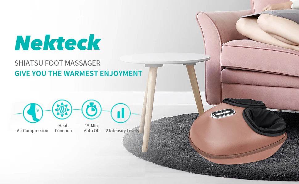 Electric Foot Massager with Heat Compression Shiatsu Therapy - Omega Lifestyles