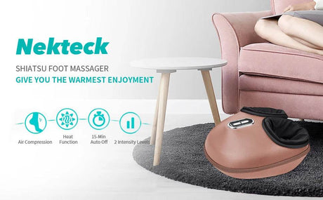 Electric Foot Massager with Heat Compression Shiatsu Therapy - Omega Lifestyles