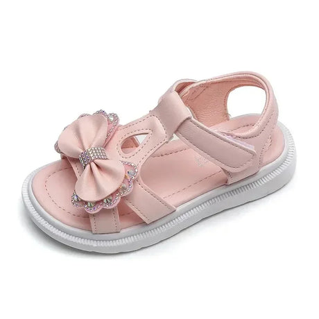 Girls Patent Leather Bow Soft Sole Sport Sandals - Omega Lifestyles