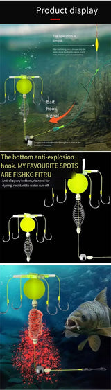 Set of 2 High Carbon Steel Explosion Hook Fishing Bait Cages - Omega Lifestyles