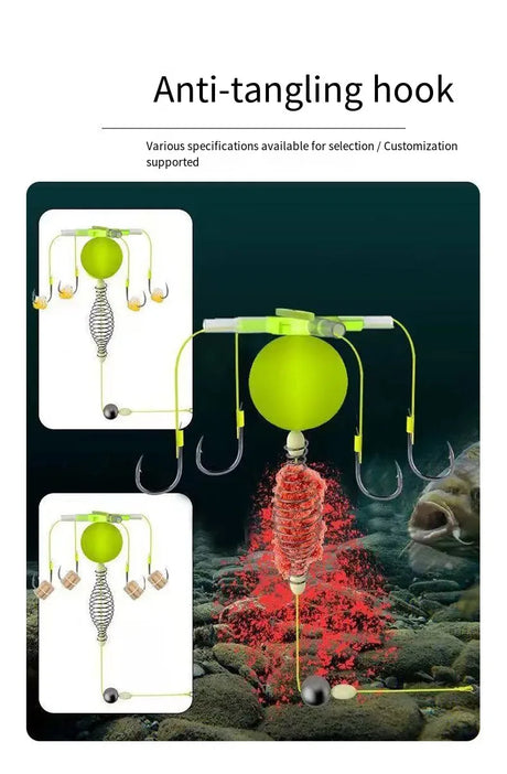 Set of 2 High Carbon Steel Explosion Hook Fishing Bait Cages - Omega Lifestyles
