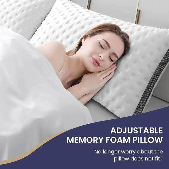 Queen Medium Firm Cooling Gel Memory Foam Bed Pillow