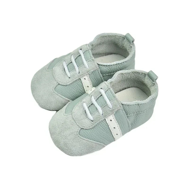 Breathable Leather Baby Shoes Soft First Walkers - Omega Lifestyles