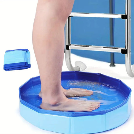 Foldable Non-Slip PVC Pet Swimming Pool - Omega Lifestyles