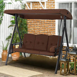 Outdoor Patio Swing with Adjustable Canopy - Omega Lifestyles