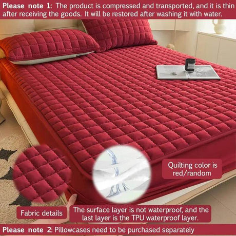 Waterproof Soft Plaid Mattress Protector Set - Omega Lifestyles