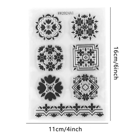 Clear Silicone Handwritten Borders Rubber Stamp For Decoration - Omega Lifestyles