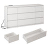 Modern 9 Drawer Engineered Wood Dresser With Charging Station