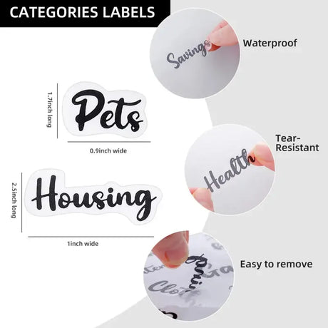 PU Leather A6 Budget Binder Notebook With Cash Envelopes Organizer - Omega Lifestyles