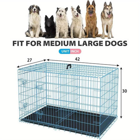 Folding Heavy Duty Iron Pet Crate For Dogs - Sleep Galleria