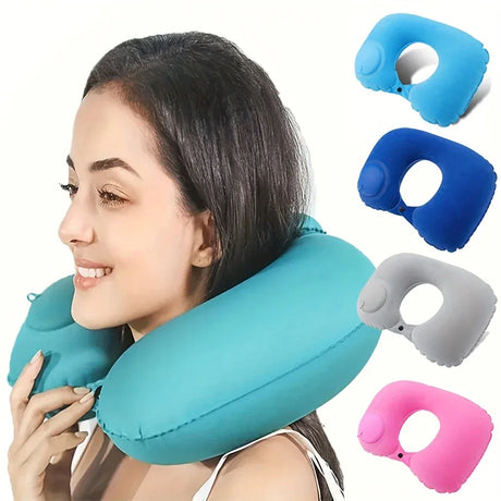 Inflatable Portable Travel Neck Pillow - Omega Lifestyles