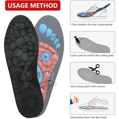 Orthopedic Magnetic Technology Shock-Absorbing Massage Insoles - Omega Lifestyles