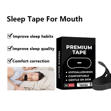 Sleep & Snoring Mouth Tape Gentle Skin-Friendly Adhesive - Omega Lifestyles