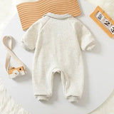 Baby Winter Thick Cotton Knit Zippered Romper - Omega Lifestyles