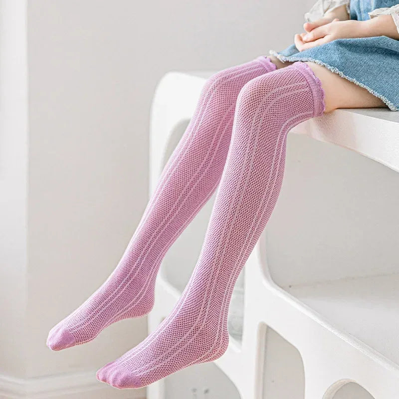 Breathable Cotton Knit Kids Over Knee Socks - Omega Lifestyles
