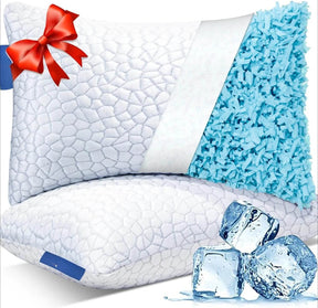 Set of 2 Cooling Gel Memory Foam Pillows - Omega Lifestyles
