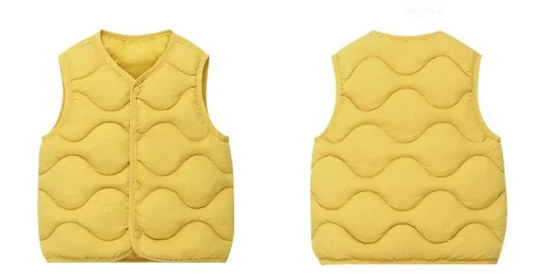 Children’s Thickened Cotton-Polyester Warm Winter Vest