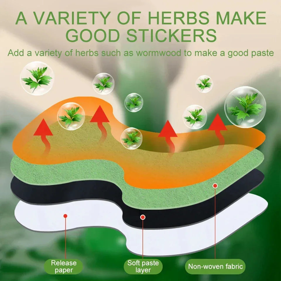 Wormwood Pain Relief Acupuncture Heat Body Patches Set - Omega Lifestyles
