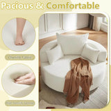 Oversized 360-Degree Swivel Chenille Chair - Omega Lifestyles