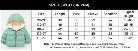 Heavyweight Winter Kids Cartoon Hooded Fleece Jacket - Omega Lifestyles