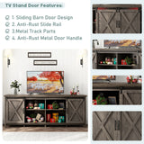 Farmhouse Sliding Barn Door Rustic TV Stand