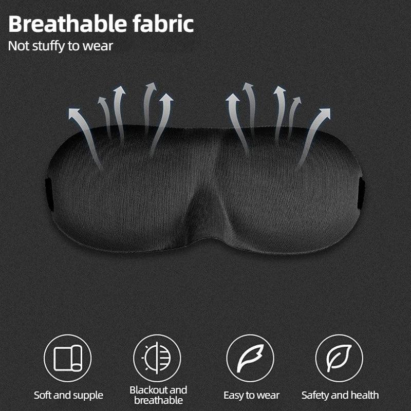 3D Contoured Memory Foam Light-Blocking Sleep Mask - Omega Lifestyles