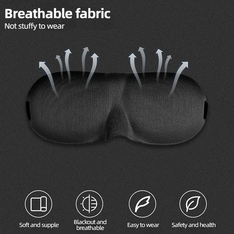 3D Contoured Memory Foam Light-Blocking Sleep Mask - Omega Lifestyles