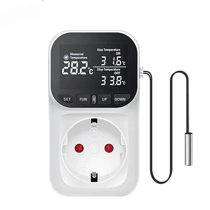 Digital Display Temperature Controller Thermostat Socket - Omega Lifestyles