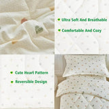 White Star Toddler Bedding Set,4 Pieces Reversible Toddler Comforter Set,Ultra Soft Crib Bed Set for Girls and Boys,Including C - Omega Lifestyles