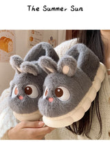 Women’s Cute Plush Flannel Indoor Winter Rabbit Slippers