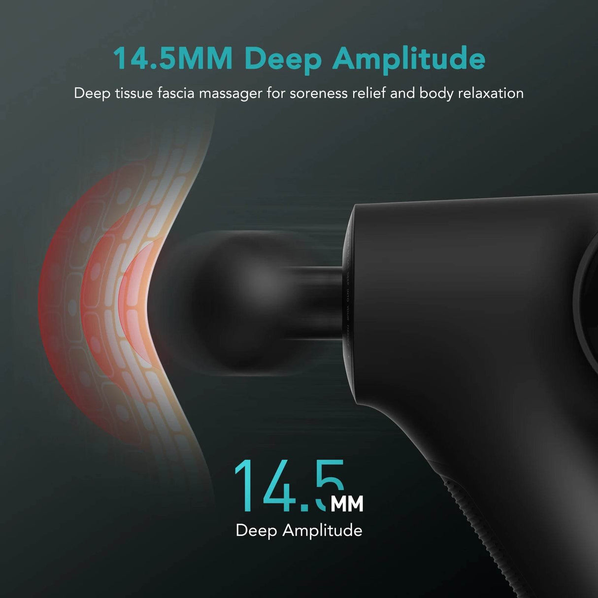 Deep Tissue Percussion Massage Gun with 14.5mm Amplitude - Omega Lifestyles