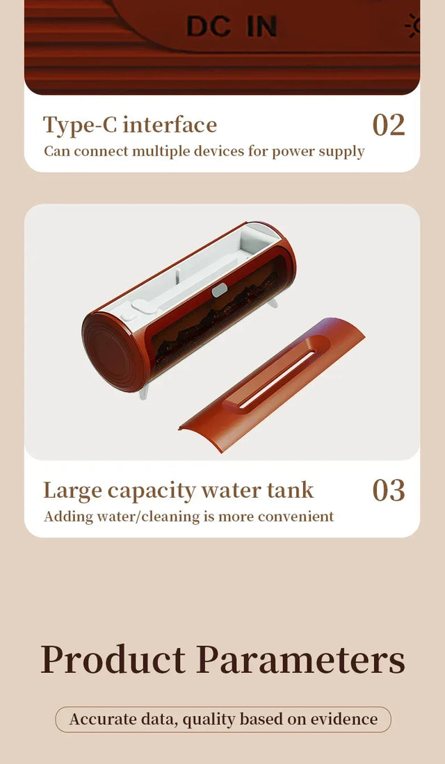 Fireplace Ultrasonic Essential Oil Aroma Diffuser Humidifier - Omega Lifestyles