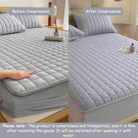 Waterproof Soft Plaid Mattress Protector Set - Omega Lifestyles