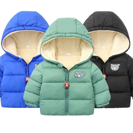 Heavyweight Winter Kids Cartoon Hooded Fleece Jacket - Omega Lifestyles