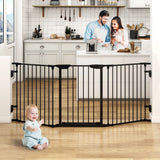 Metal Safety Playpen Baby Gate Pet Fence 3-Panel 30-Inch Height